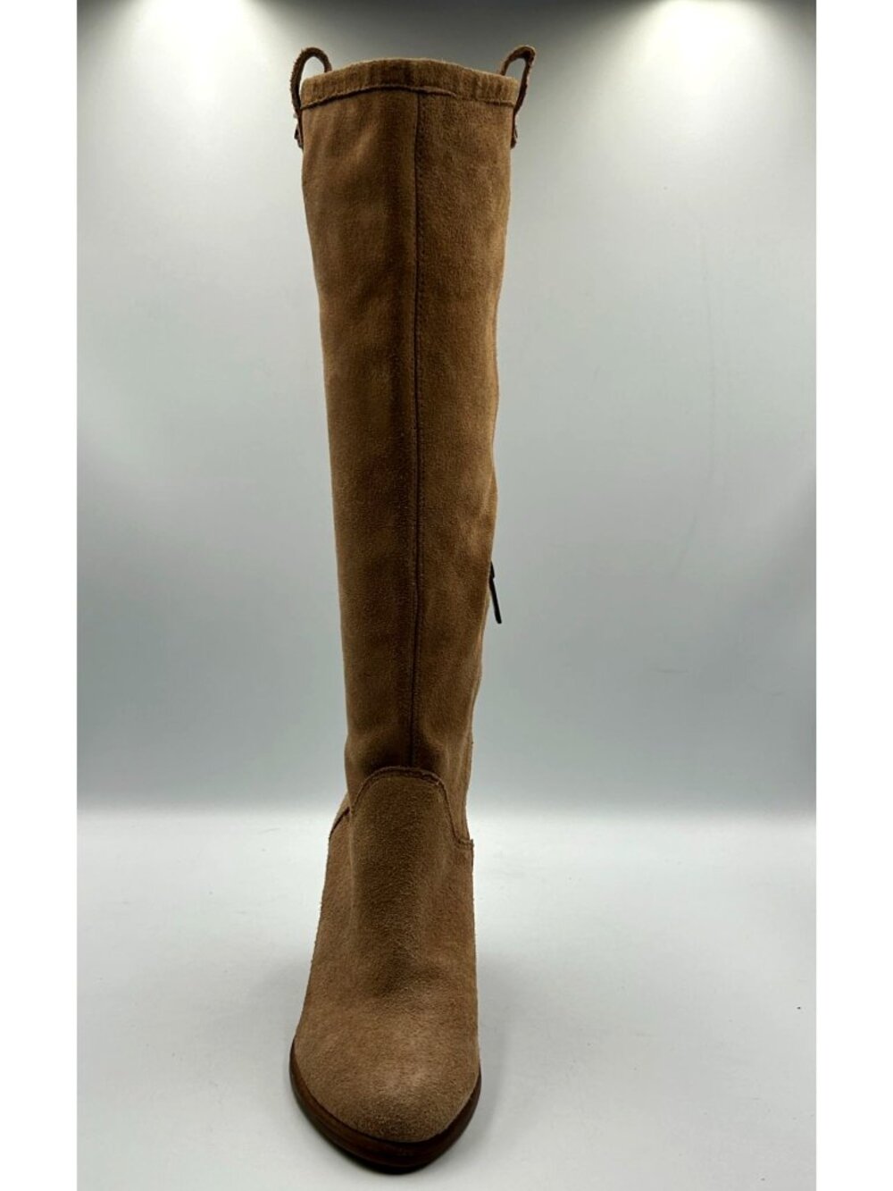 UGG Women's Tan Suede Leather Ava Tall Water Resistant Heeled Boot Size 7 3323 - Picture 12 of 16